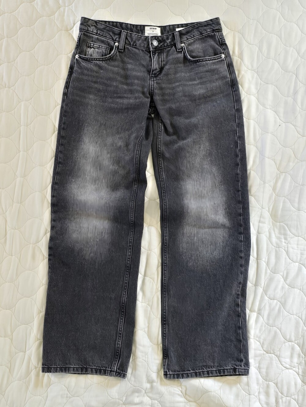 Cotton On Low Straight Jeans Washed Black 26